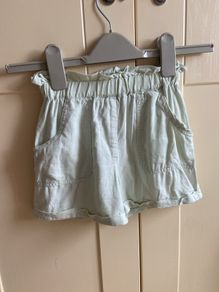 Mint green paper bag shorts 4-5 years