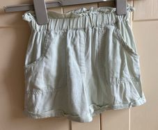 Mint green paper bag shorts 4-5 years