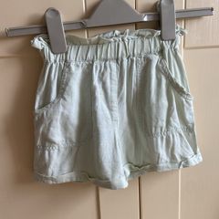 Mint green paper bag shorts 4-5 years