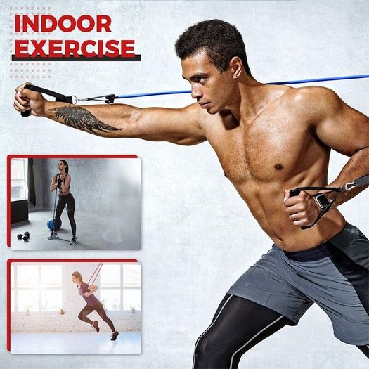 Body Fit Resistance Bands Set For Fitness Training 11 Set