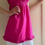 Women's  Fuchsia Strapless Elegant Top with gold buttons Image 2