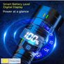 Super Bright LED Retractable Strong Light Flashlight, Outdoor Mountaineering Super Bright with Shoulder Strap Flashlight, with Digital Power Display, Image 8