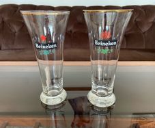 Set of 2 Collectible Heineken Beer Glasses