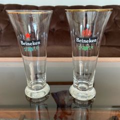 Set of 2 Collectible Heineken Beer Glasses