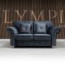 Olympia Grey Chester Arms Plush Velvet Fabric Sofa Image 7