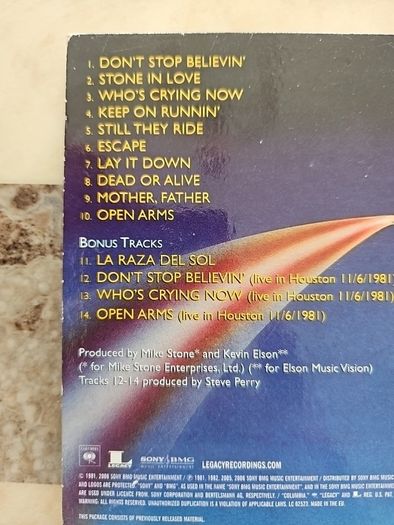 Journey CD - Escape