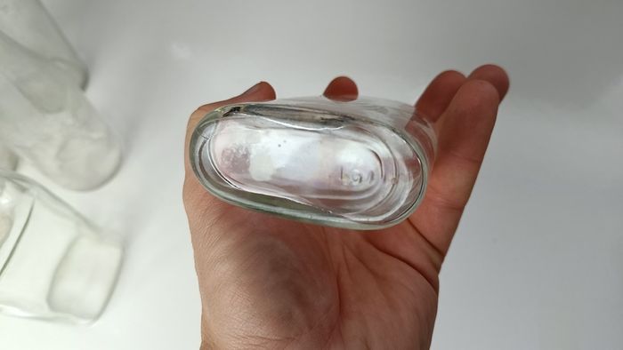 440 - Set of 6 Vintage Clear Glass Collectible Decorative Bottles