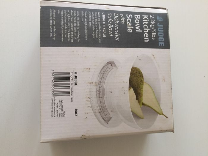 Judge kitchen scales and bowl