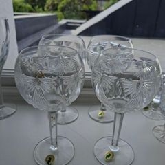 Waterford Crystal Millennium Toasting Goblets Peace x 2