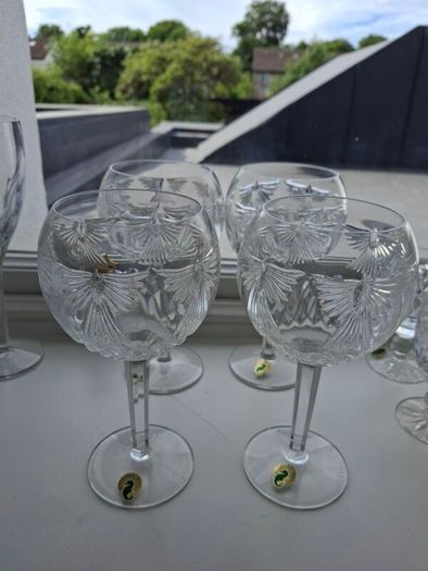 Waterford Crystal Millennium Toasting Goblets Peace x 4