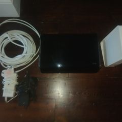 Virgin Media box, hub and cables.