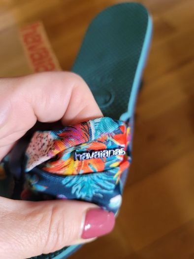 Saint Tropez Havaianas Flip Flops in Blue Floral Print