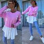 Women's pink floral sweater size uni Image 4