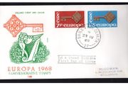 1968 Ireland Europa (CEPT) Commemorative Stamp First Day Cover (FDC) with Baile Atha Cliath (Dublin) steele cancel