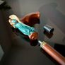 Unique Handmade Walking Stick, Winged Angel Handle, Never Used Image 6