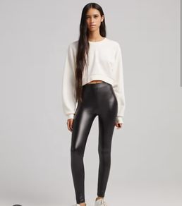 Bershka faux leather leggings