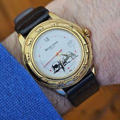 Vintage Swiss Made Michel Jordi Quartz Gold Plated 1990s Swiss Watch