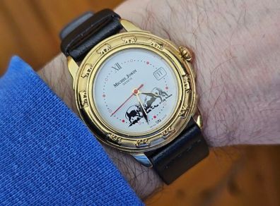 Vintage Swiss Made Michel Jordi Quartz Gold Plated 1990s Swiss Watch