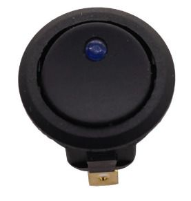 Rocker switch 20a 12v Dc Switch Touch Switch With Led Blue Light Micro Button Switch Car Lights Modified Cat's Eye Round Rocker Switch