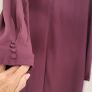 VINTAGE Ester Ken Paris burgundy long-line split panel blouse Sz L (Fit 12-14UK) Image 9