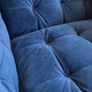 Blue velvet sofa 3-seater Image 6