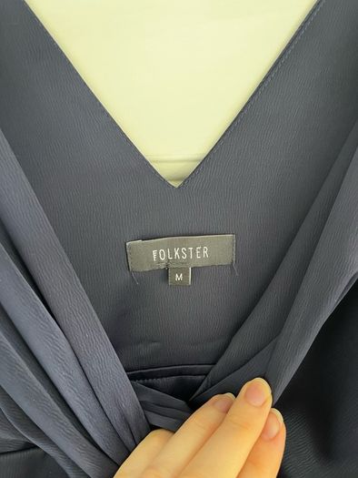 Folkster navy blue A-line dress