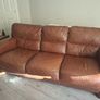 Brown Calf Leather Sofa for Sale Image 7