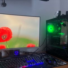 Gaming PC set-up with a 27inch curved Samsung monitor
