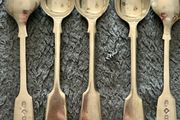 Set of 5 Vintage Silver-Plated Teaspoons