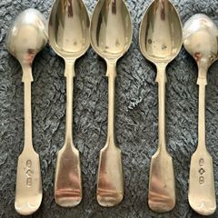 Set of 5 Vintage Silver-Plated Teaspoons
