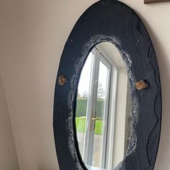 Black slate hanging mirror