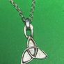 Handmade sterling silver and copper Celtic trinity pendant on 18 or 20 inch chain necklace Image 4