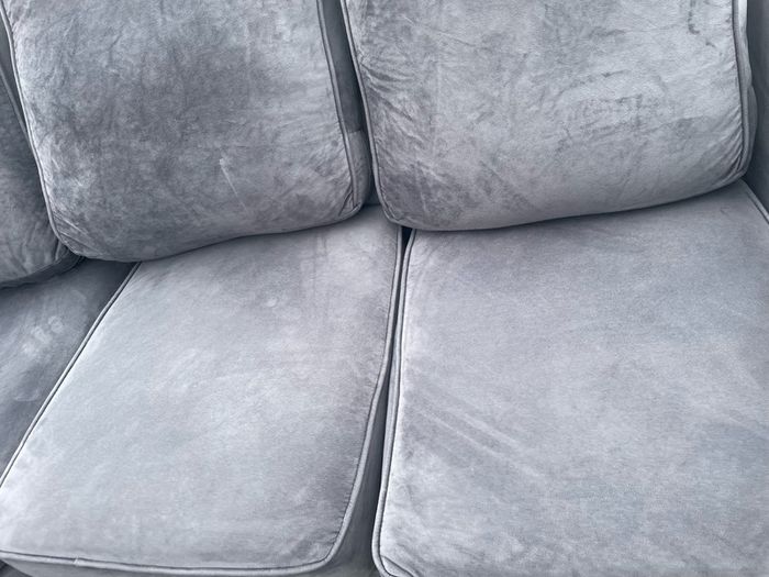 Grey L shaped sofa couch