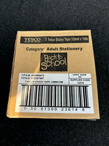 12mm x 10m pack of 40 sellotape / sticky tape