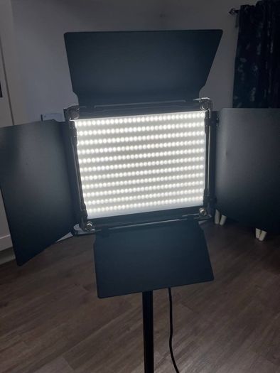 Brand New Neewer NL 660 LED Video Light + Stand + Black Backdrop Bundle