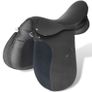 Horse Riding Saddle Set 16" Real Leather Black 14 cm 5-in-1 Image 5