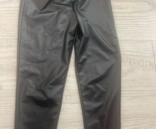 girls leggins faux leather biker style