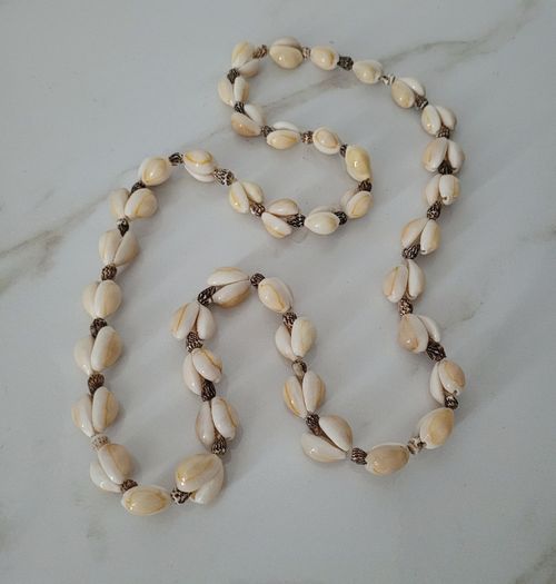 Vintage cowrie shell necklace
