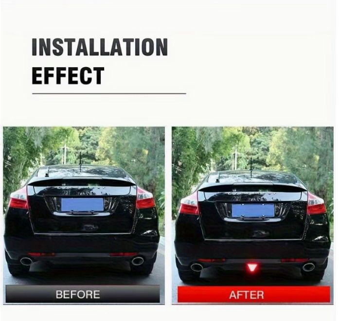 F1 Style Triangle LED Stop Light Rear Third Warning Strobe Lamp