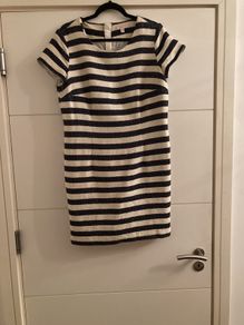 Esprit Navy and White Striped Dress