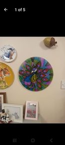 large decorative glass wall plate