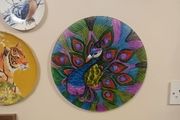 large decorative glass wall plate