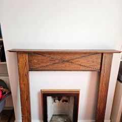 Antique Oak  Fireplace