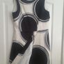 Dress/"Closet" Circle Print Skater Dress .. Colour: White/Black  ..  Size: 12 UK .. Price Drop Image 8