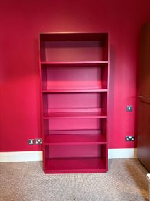 Pink / Burgundy Wooden Shelving Unit