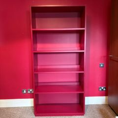 Pink / Burgundy Wooden Shelving Unit