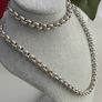 Antique Silver Plated Rolo Chain & Bracelet Image 2