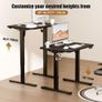 Electric Height Adjustable Standing Desk 80x60cm (31.5"x23.6"), Sit Stand Desk with Splicing Top for Home Office (Black Frame + Black Desktop) Image 3