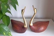 Wood and brass birds