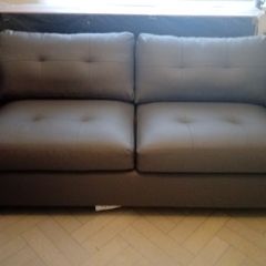 New Leather Grey 3 Seater Sofa